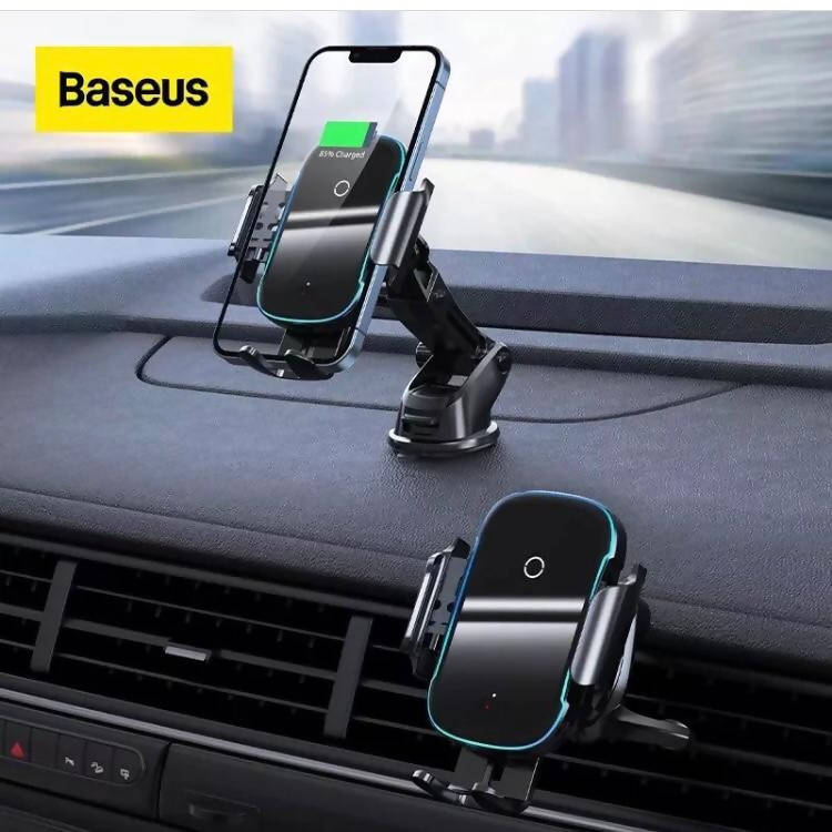 Baseus 15watt light electric holder wireless charger for car