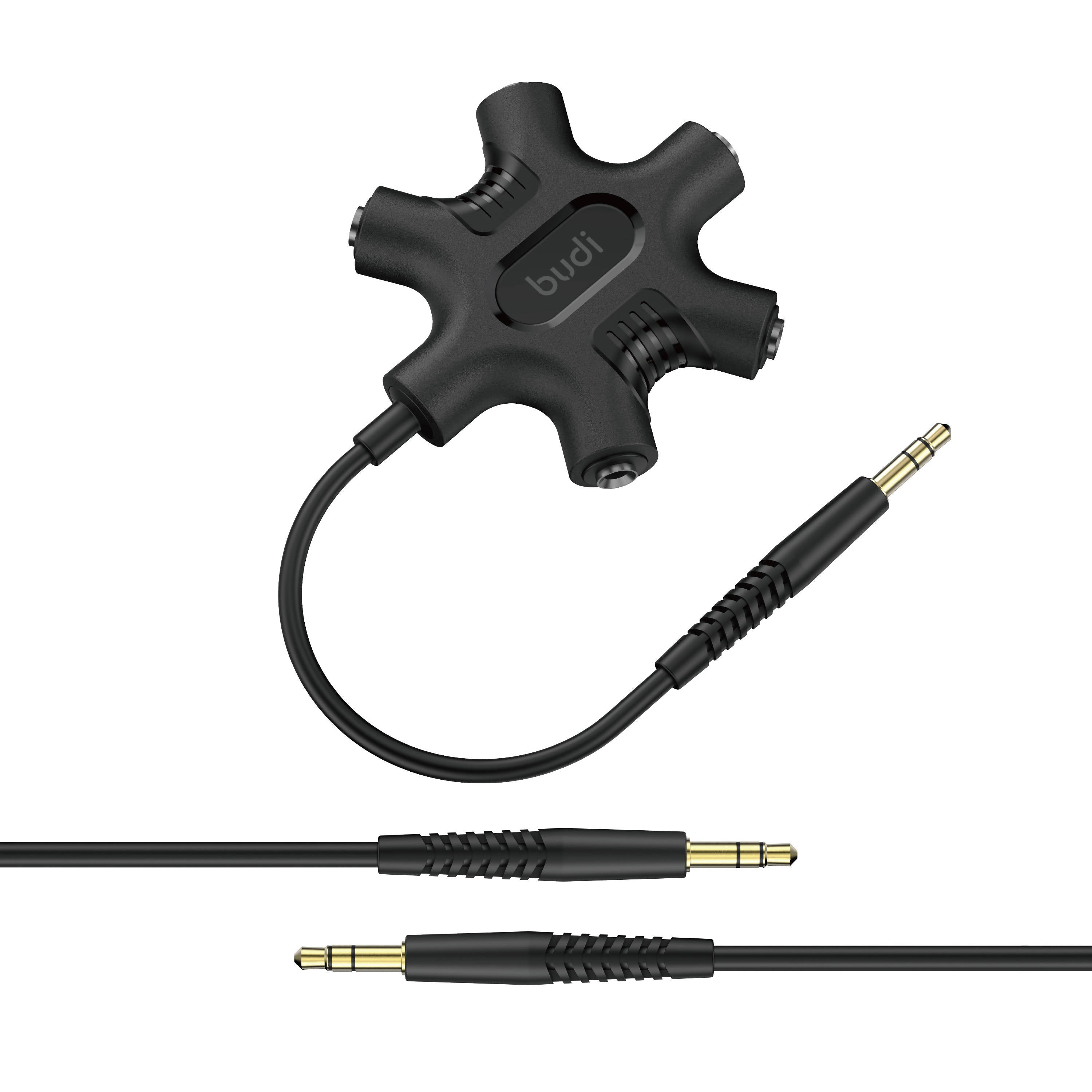 Budi 5 in 1 Rockstar and Aux Cable 123 Black