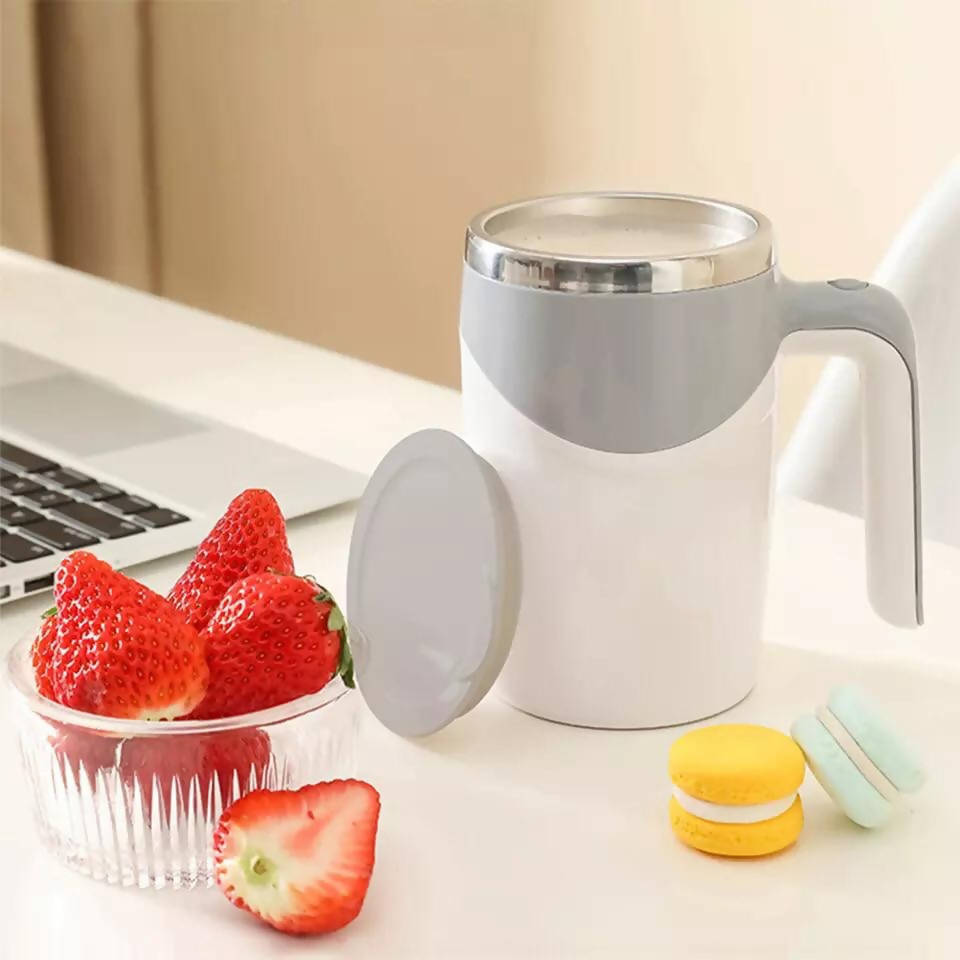 Automatic Self Stirring Magnetic Mug Stainless Steel Temperature Difference Coffee Mixing Cup Blender Smart Mixer Thermal Cup