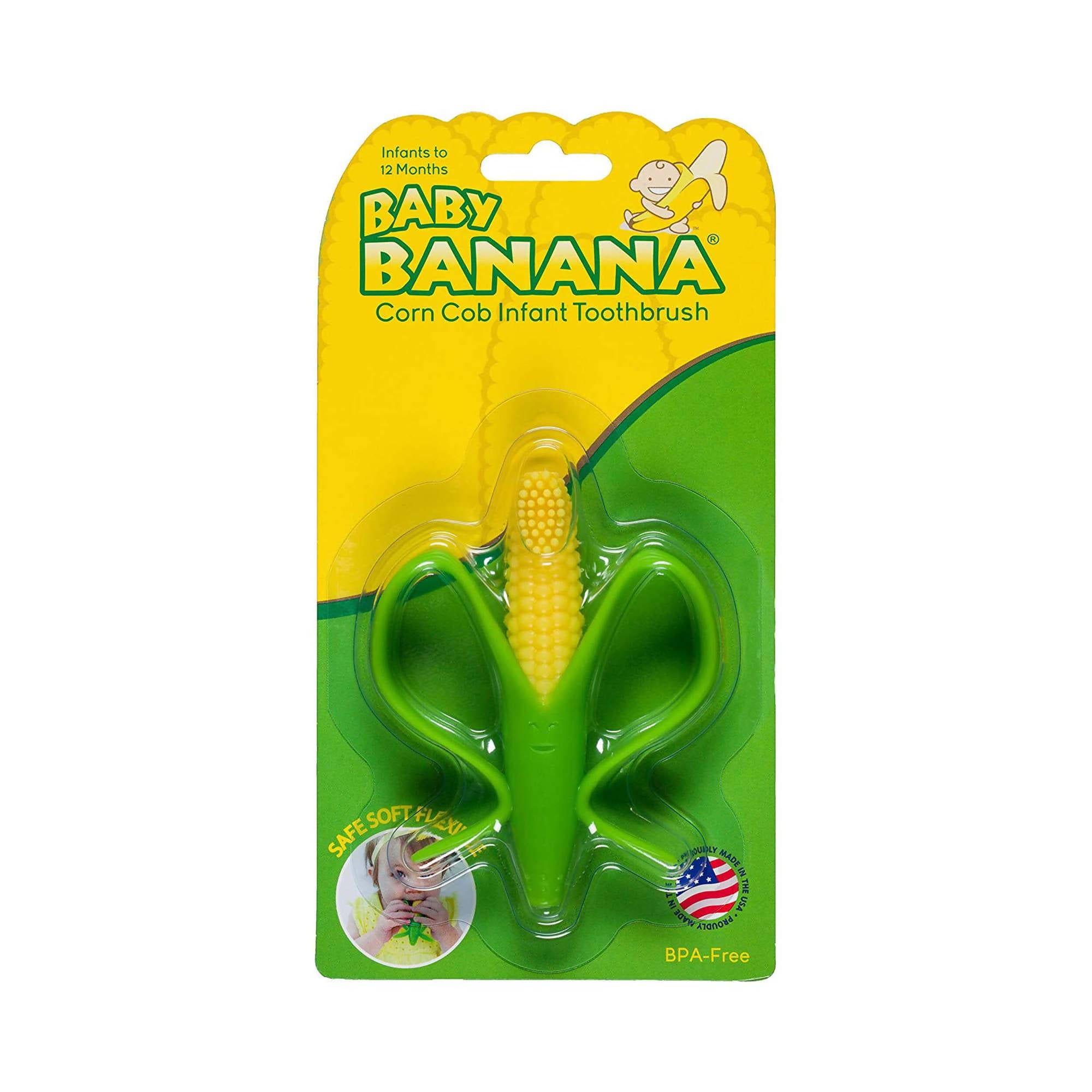 Baby Banana Corn Silicone Baby Teether Toothbrush Molar Stick