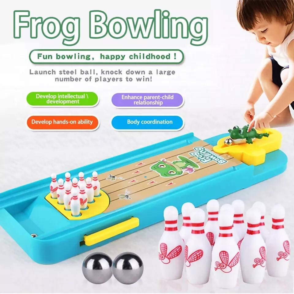 Mini Desktop Bowling Game Funny Indoor Parent-Child Interactive Sports Table