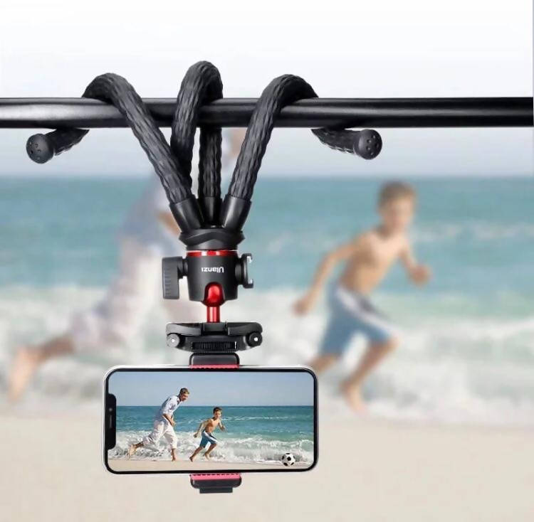 ULANZI MT-33 Flexible Mini Octopus Tripod Cold Shoe Mount Ball Head QR Plate Max. 2KG for Smartphone Camera Live Streaming Vlog