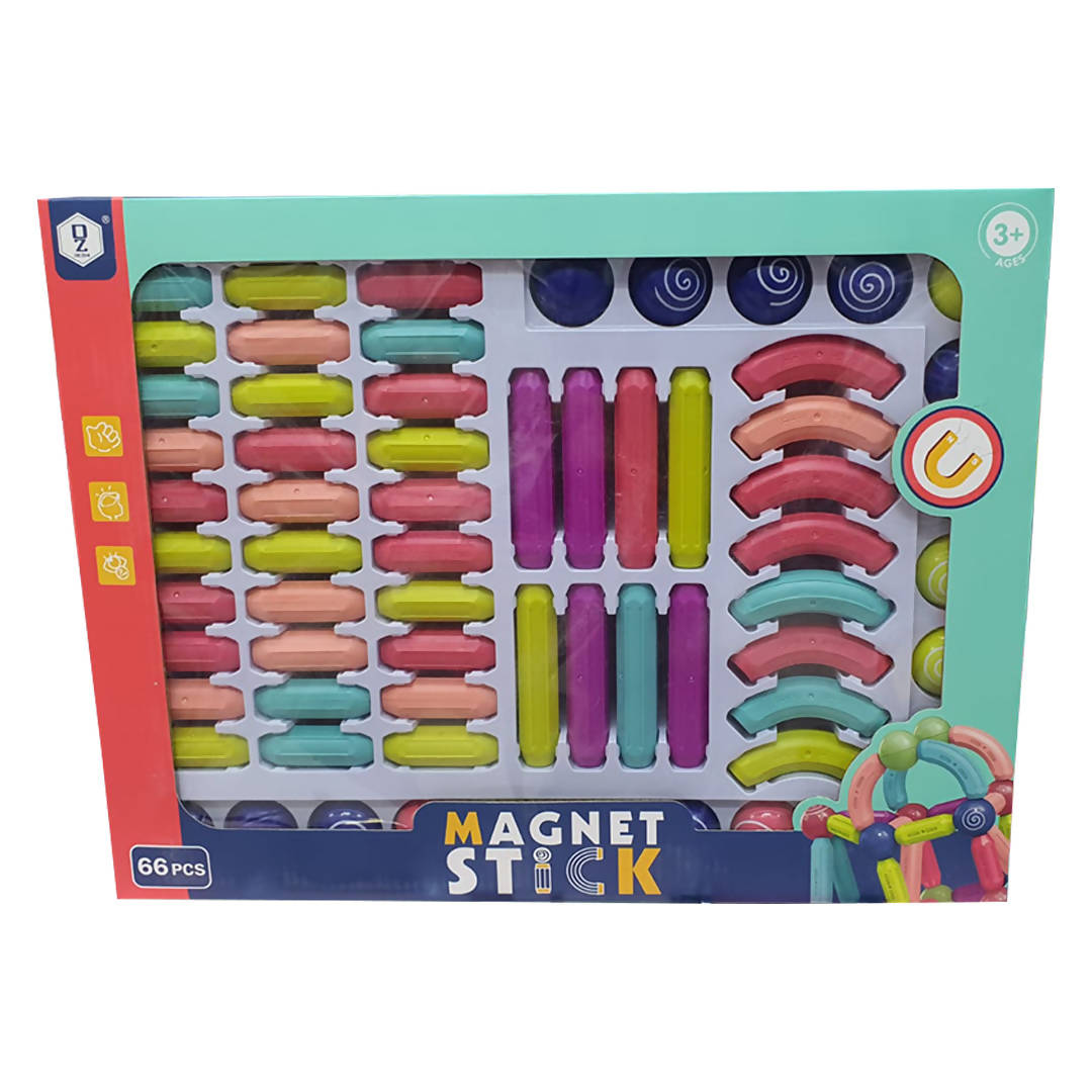 Magnet Stick Rod Building Blocks Montessori Educational Toys For Children Boy Girl 66 Pcs