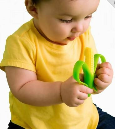 Baby Banana Corn Silicone Baby Teether Toothbrush Molar Stick