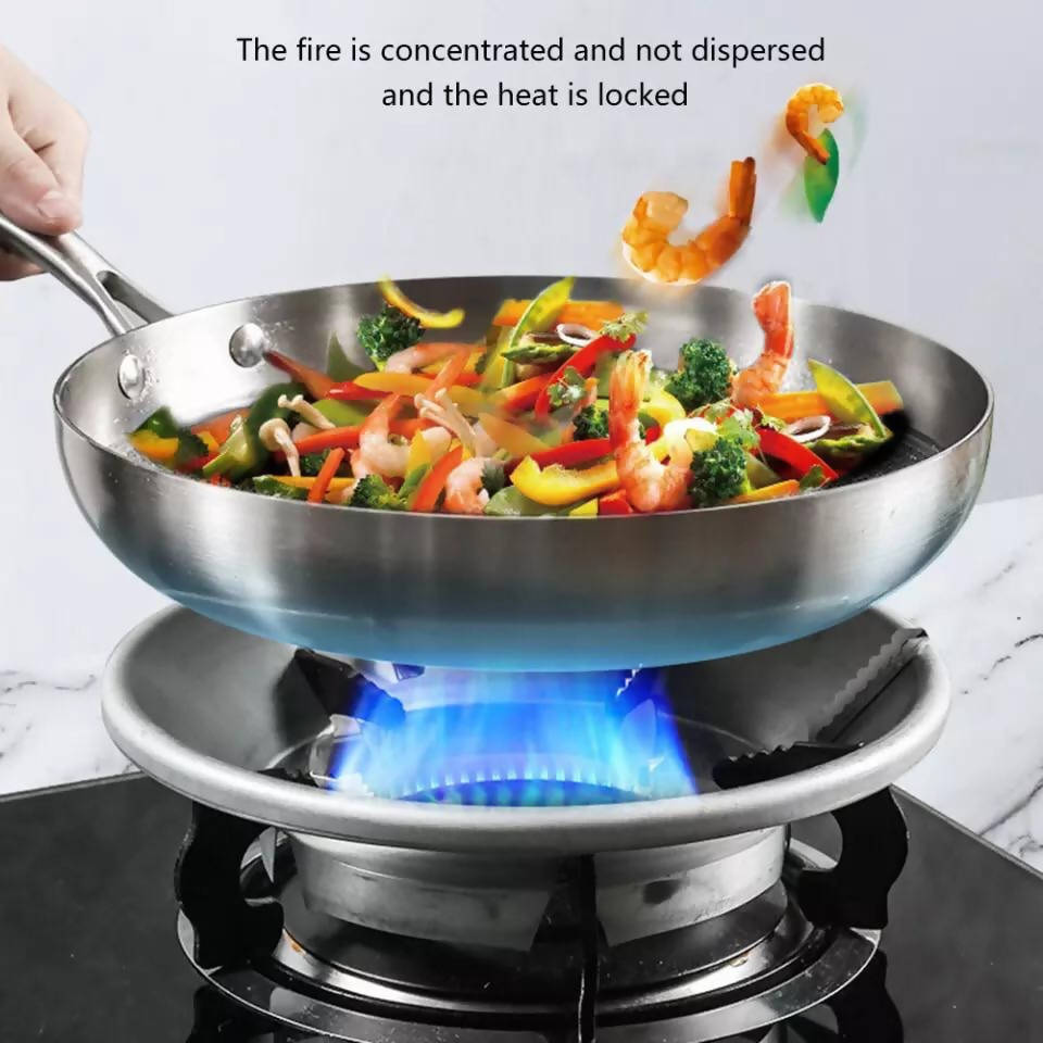 One-piece Wind Shield Bracket Gas Stove Windproof Energy Saving Cooktop Drip Pan For LPG Cooker Kitchen Large And Small Pots