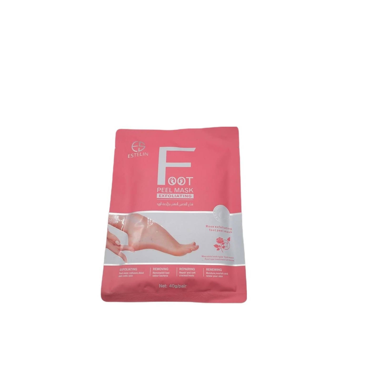 ESTELIN Foot Care Vitamin C Exfoliating Foot Peel Mask Rose