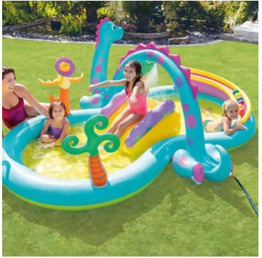 Inflatable Play Center Kids Inflatable Wading Pool Blow Up Water Center For Boys Girls Aged 3 and Up Outdoor Water Fun